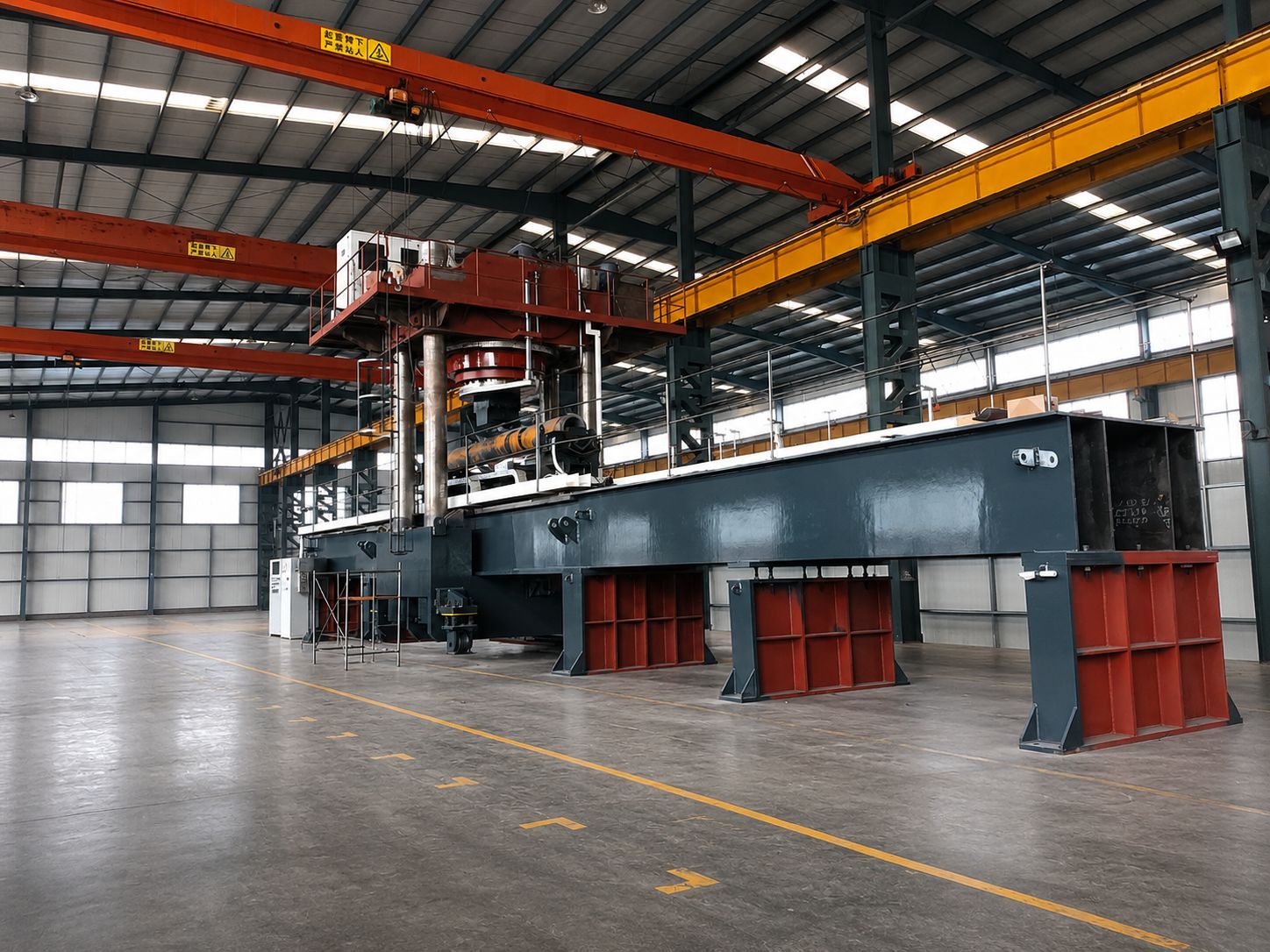 Moving gantry frame automatic straightening machine for long pipes and bars