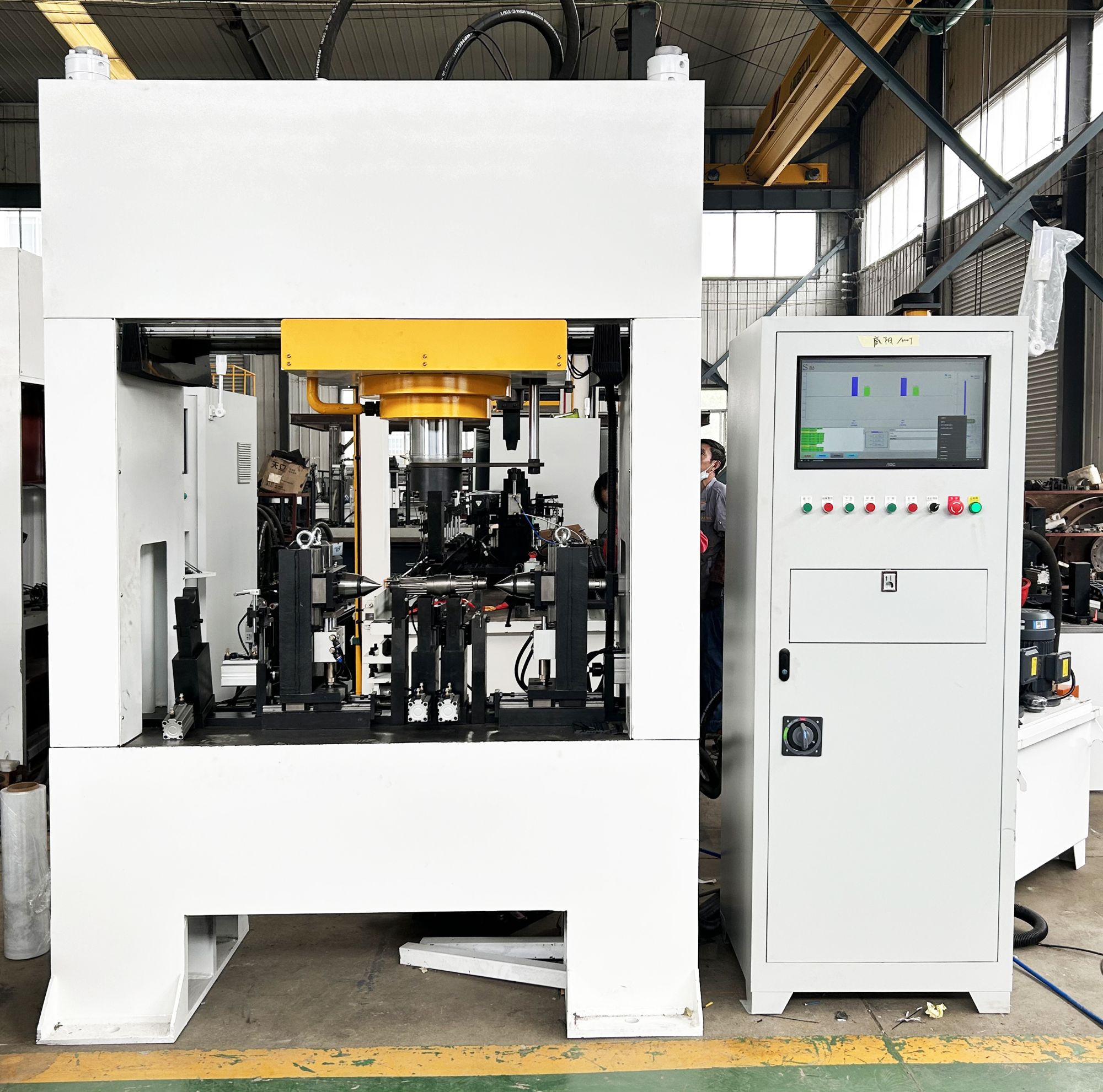 Gantry short-shaft CNC straightening machine, 120 ton